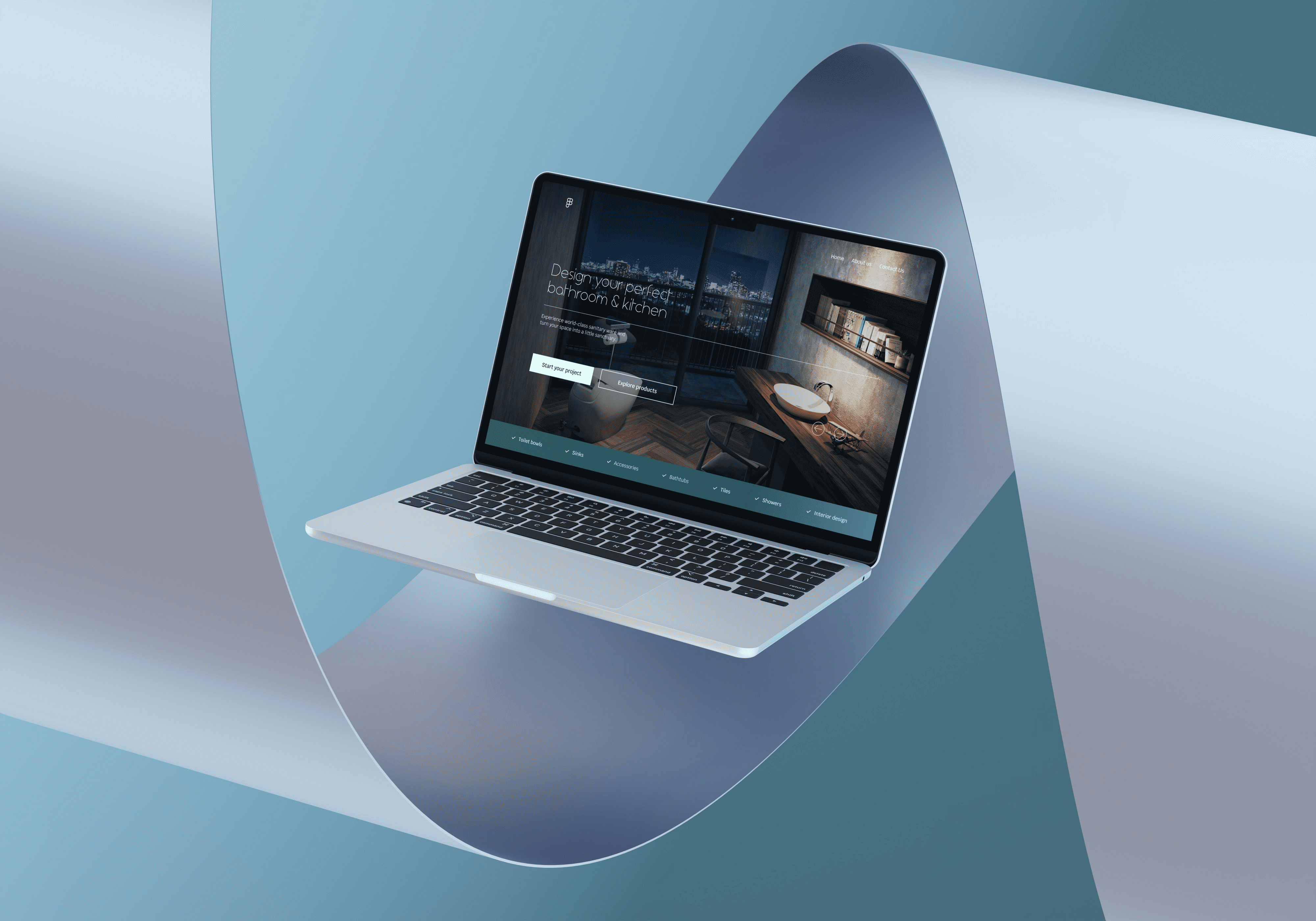 First consultants landing page on a laptop