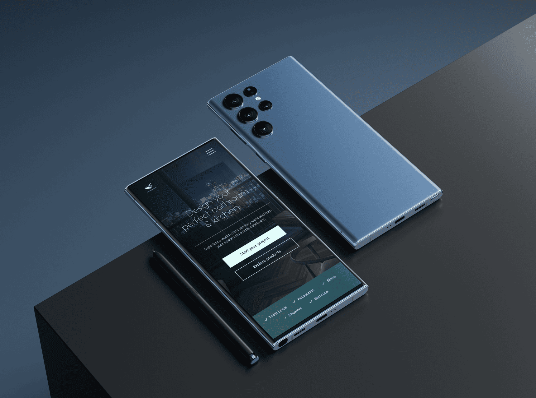 First Consultants landing page as seen on a mobile phone